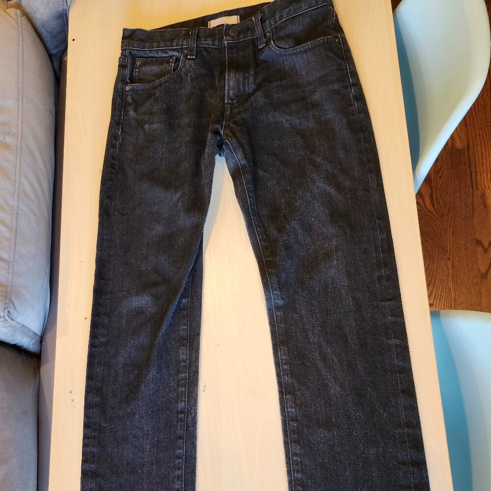 Uniqlo Selvedge Denim Black Jeans 29 x 32